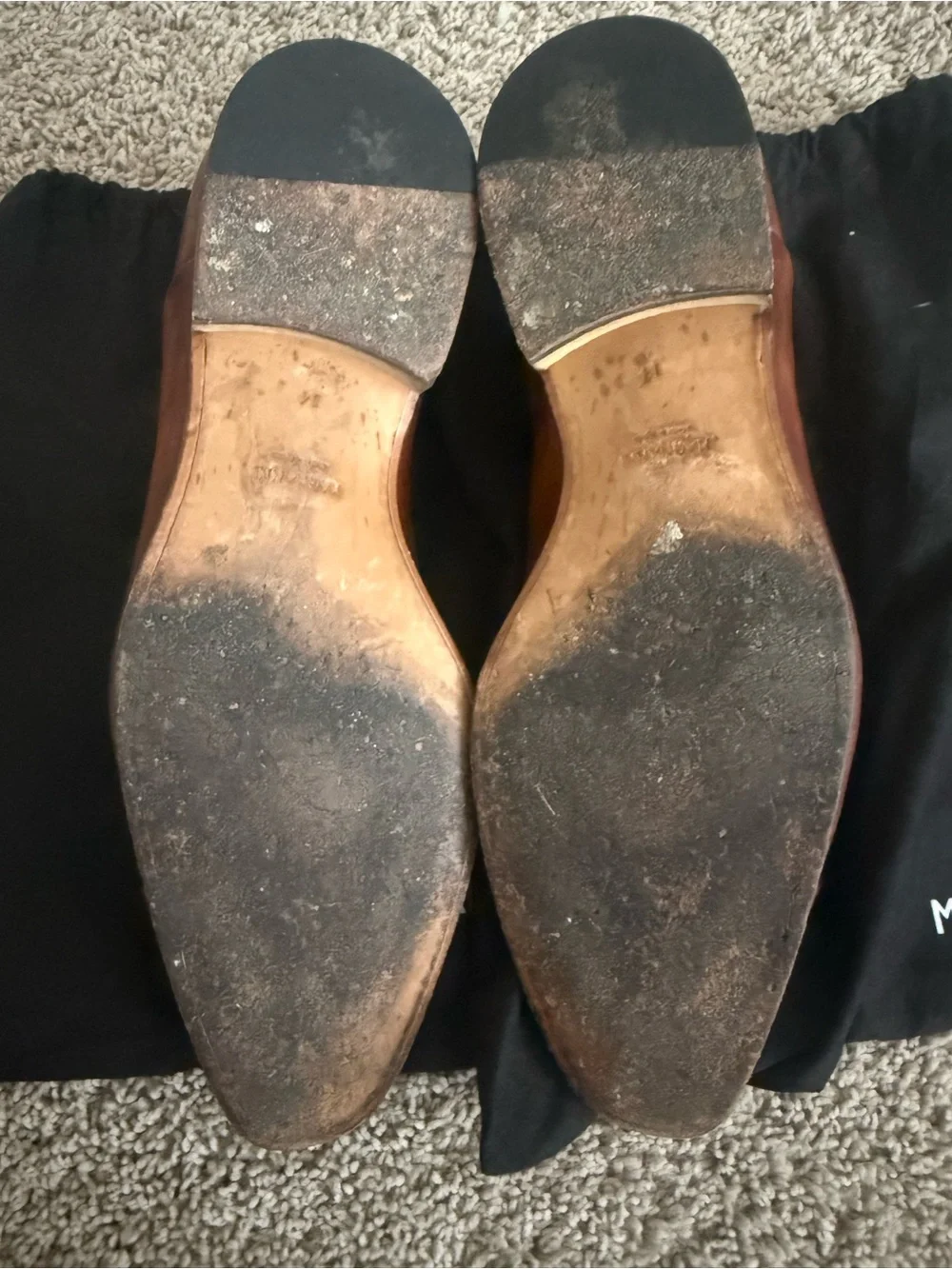 Magnanni Tan Brown Leather Cap-Toe Derby